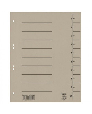 Bene Trennblatt 97300GR DIN A4 Karton grau