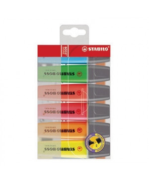 STABILO Textmarker BOSS ORIGINAL 70/6 2-5mm sortiert 6 St./Pack.