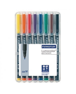 STAEDTLER Folienschreiber Lumocolor 317 WP8 1mm sortiert 8 St./Pack.