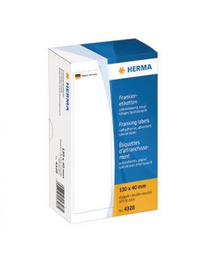 HERMA Frankieretikett 4328 130x40mm doppelt weiß 500 St./Pack.