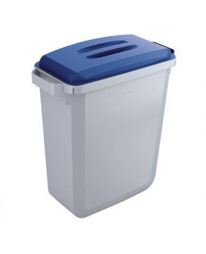 DURABLE Abfalleimer DURABIN VEH2012027 60l grau +Deckel bl