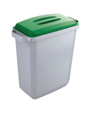 DURABLE Abfalleimer DURABIN VEH2012028 60l grau +Deckel gn