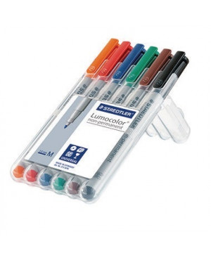 STAEDTLER Folienschreiber Lumocolor 315 WP6 1mm sortiert 6 St./Pack.