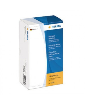HERMA Frankieretikett 4329 163x45mm doppelt weiß 500 St./Pack.