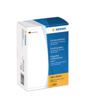 HERMA Frankieretikett 4321 140x50mm doppelt weiß 500 St./Pack.