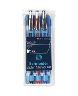 Schneider Kugelschreiber Slider Memo XB 150293 sortiert 3 St./Pack