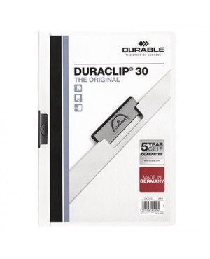DURABLE Klemmmappe DURACLIP 30 220002 DIN A4 Polyethylen weiß