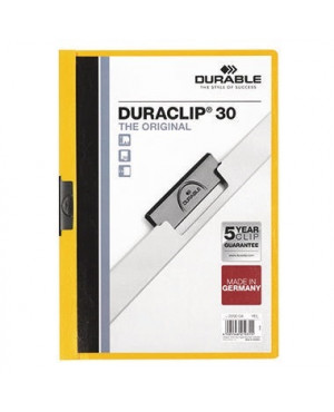 DURABLE Klemmmappe DURACLIP 30 220004 DIN A4 Polyethylen gelb