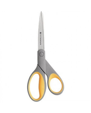 Westcott Schere Titanium Super E-30481 00 21cm grau/gelb