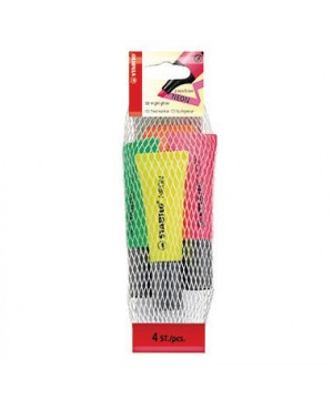 STABILO Textmarker NEON 72/4-1-5 2-5mm sortiert 4 St./Pack.