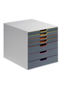 DURABLE Schubladenbox VARICOLOR 7 760727 7Schubfächer grau/farbig
