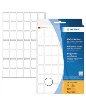 HERMA Vielzwecketikett 2380 16x22mm Papier weiß 1.344 St./Pack.