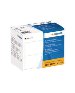 HERMA Frankieretikett 4318 130x140mm weiß 1.000 St./Pack.