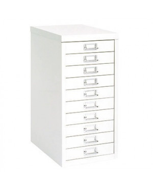 Bisley Schubladenschrank L2910696 10Schubfächer verkehrsweiß