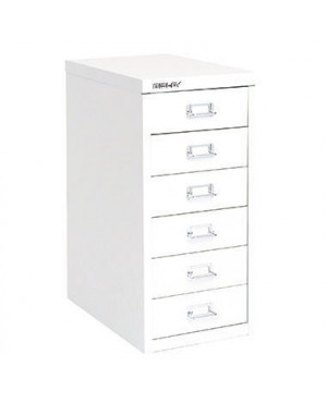 Bisley Schubladenschrank L296696 6Schubfächer verkehrsweiß