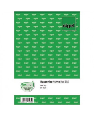 Sigel Kassenbericht KA515 DIN A5 50Blatt