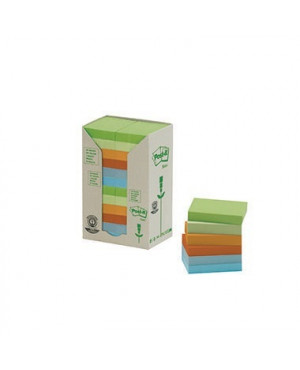 Post-it Haftnotiz Pastel Rainbow 653-1RPT 38x51mm sort. 24 St./Pack.