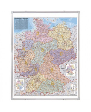 Franken Kartentafel KA445P PLZ-Karte Deutschland 1:750.000