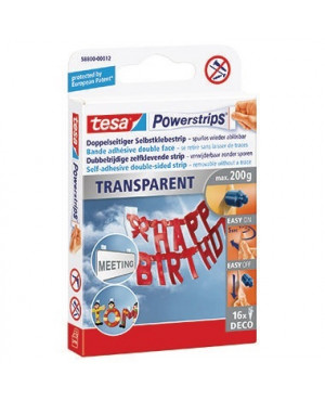 tesa Klebestücke Powerstrips Deco 58800-00012 14,5x42mm 16 St./Pack.
