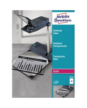 Avery Zweckform Laserfolie 3552 210x297mm transparent 100 St./Pack.