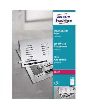 Avery Zweckform Laserfolie 3480 210x297mm transparent 100 St./Pack.
