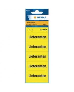 HERMA Ordneretikett Lieferanten 1744 60x26mm gelb 100 St./Pack.