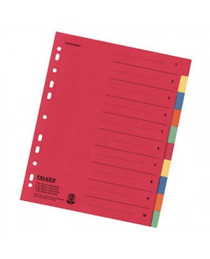 Falken Register 80086390 DIN A4 10teilig Manilakarton farbig