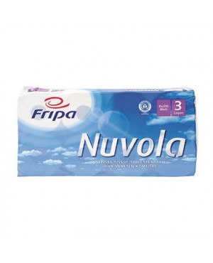 Fripa Toilettenpapier Nuvola 1200801 3lagig weiß 8 Rl./Pack.