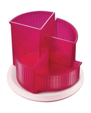 helit Multiköcher Linear H6390526 drehbar 4Fächer blackberry red