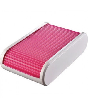 helit Visitenkartenbox Linear H6218026 300Karten blackberry red