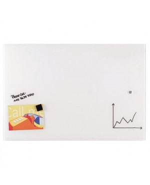 Franken Multifunktionstafel GT608009 60x80cm Glas weiß