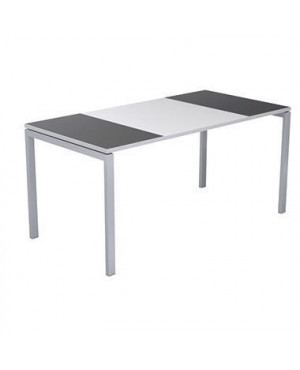 easyDesk Schreibtisch B160.13.13.11 160cm weiß/anthrazit