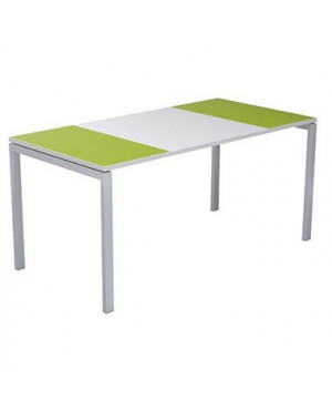 easyDesk Schreibtisch B160.13.13.08 160cm weiß/grün