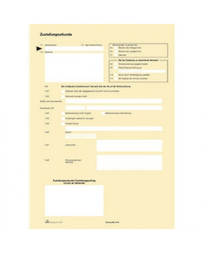 RNK Zustellungsurkunde 2046 DIN A4 2Seiten 80g