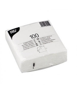 PAPSTAR Serviette 81451 33x33cm 1lagig weiß 100 St./Pack.