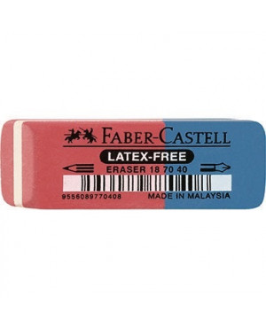 Faber-Castell Radierer 187040 18x8x54mm Kautschuk rot/blau