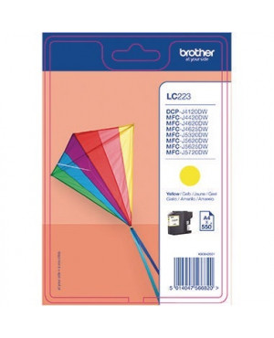 Brother Tintenpatrone LC223Y 550 Seiten gelb
