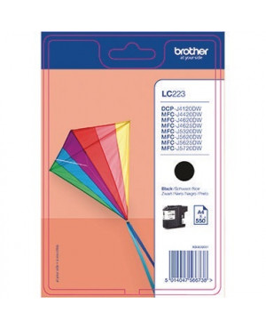 Brother Tintenpatrone LC223BK 550 Seiten schwarz