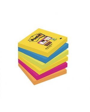 Post-it Haftnotiz Super Sticky 6546SR 76x76mm sort. 6 St./Pack.