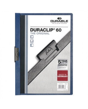 DURABLE Klemmmappe DURACLIP 60 220907 DIN A4 Hartfolie dunkelblau