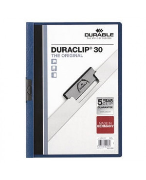 DURABLE Klemmmappe DURACLIP 30 220007 DIN A4 Polyethylen d.blau