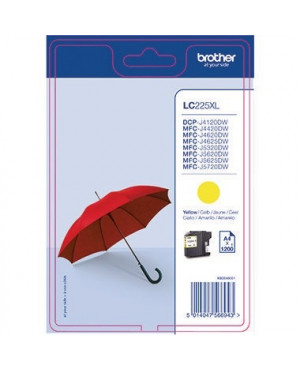 Brother Tintenpatrone LC225XLY 1.200Seiten gelb