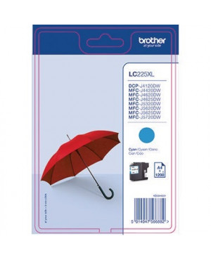Brother Tintenpatrone LC225XLC 1.200Seiten cyan