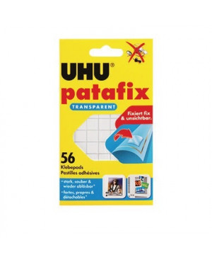 UHU Klebepad patafix 48815 12x12mm transparent 56 St./Pack.