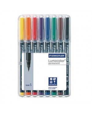STAEDTLER Folienschreiber Lumocolor 313 WP8 0,4mm sortiert 8 St./Pack.