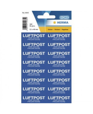HERMA Hinweisetikett 15035 12,5x40m Luftpost bl 320 St./Pack.