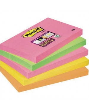 Post-it Haftnotiz Super Sticky Neon Notes 655S-N 127x76mm 5 St./Pack.