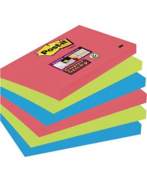 Post-it Haftnotiz 6556SJ 127x76mm 90Bl. rt/gn/bl 6 St./Pack.