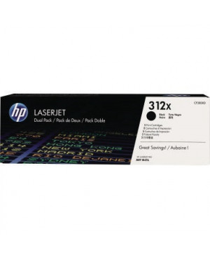 HP Toner CF380XD 312X 4.400Seiten schwarz 2 St./Pack.