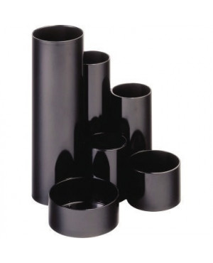 MAUL Stifteköcher MAULdeskbox 4115590 rund 6Fächer Kunststoff sw